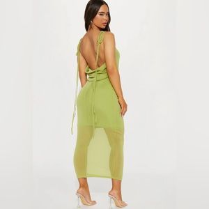 Fashion Nova green midi dress